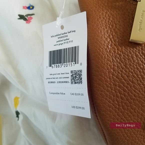 BEAUTIFUL GINGERBREAD GINGER LEATHER BELT BAG WAIST SHOULDER KATE SPADE BROWN main image 4
